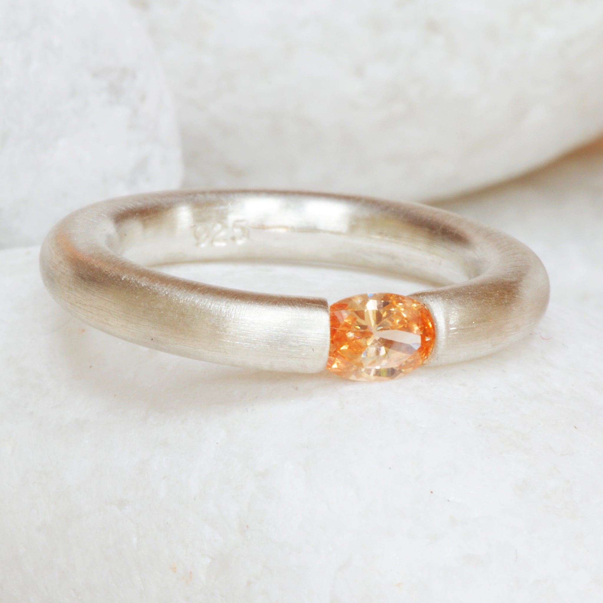 Handmade natural gemstone tension ring – Anthony Blakeney Jewellery